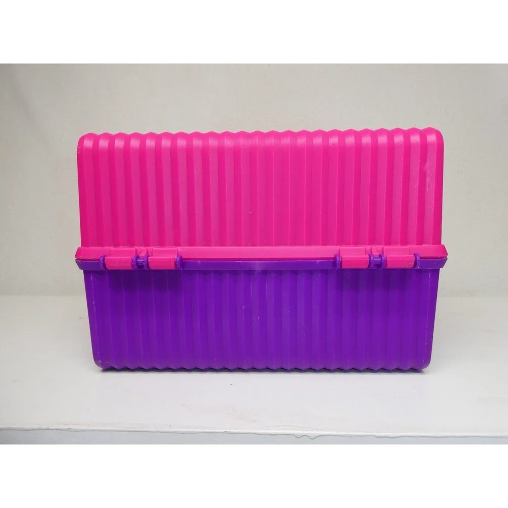 Vintage 80s Sassaby Makeup Case Caboodle Jewelry Organizer 1990s Tri Color